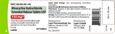 Minocycline Extended Release Tablets Fda Prescribing Information Side Effects And Uses