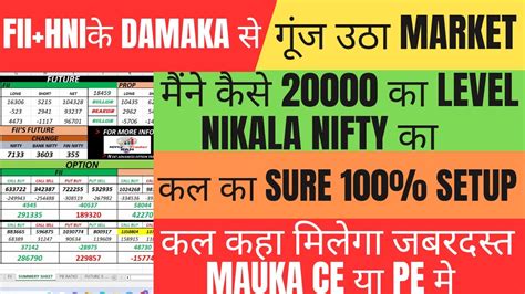 Fii Fando Data Analysis For Tomorrow Friday Nifty And Bank Nifty Option