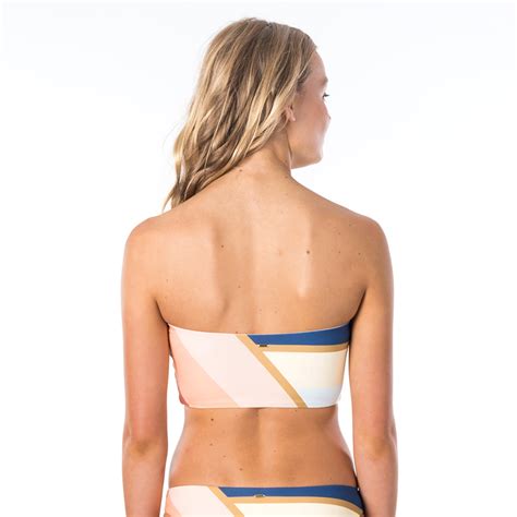 Rip Curl Bikini Sunsetters Block Bandeau Bikinis Mulher Rip Curl