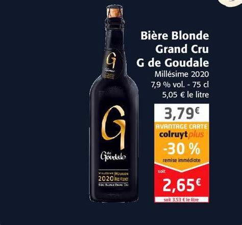 Promo Bi Re Blonde Grand Cru G De Goudale Chez Colruyt Icatalogue Fr