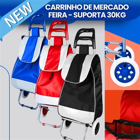 Carrinho De Feira Sobe Escada - Carrinho De Feira Compras 6 Cores Rodas Dobrável Sobe Escada 30kg ...