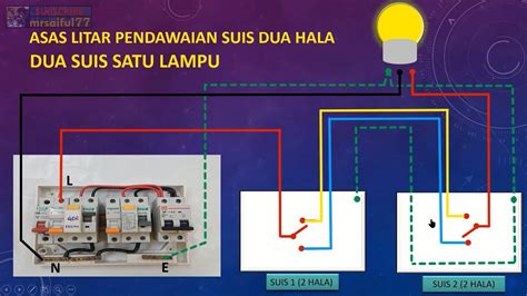 pendawaian  lampu  suis