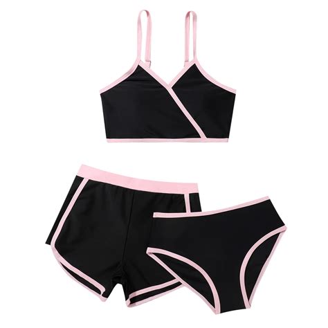 Asfgimuj Baby Girl Swimsuit Bikini With Shorts Piece Bikini Sets