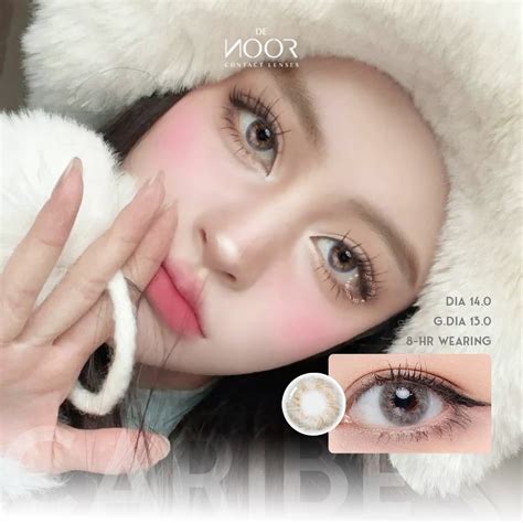 0 8 Độ CARIBE Gray Lens Xám Tây Hot Trend Kính Áp Tròng Chính Hãng Hàn Quốc DeNOOR