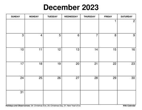 Printable December 2024 Calendar Wiki Erinn Jacklyn