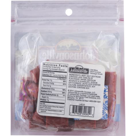 Johnsonville Deli Bites Beef Summer Sausage Snack 5 Oz From Kroger