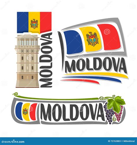 Logo Moldavia di vettore illustrazione vettoriale. Illustrazione di