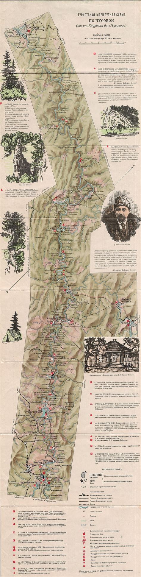 tourist map kourovka chusovoy russia mapporn