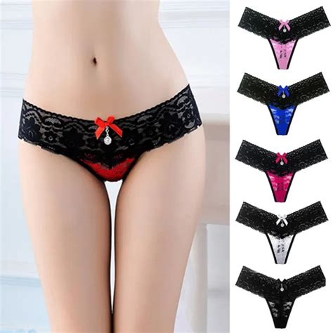 Femmes Sexy Sous V Tements En Dentelle Lingerie Culotte String Slip String T Eur