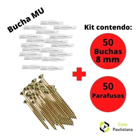 Buchas Mu Mm Tijolo Bloco Drywall Parafusos Parede Oca Mercadolivre