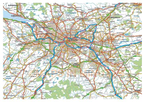 Map Of Glasgow Scotland Free Printable Maps
