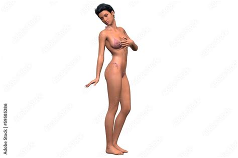 Charming Sexy Busty Brunette In A Wet Bikini Stock Illustration Adobe Stock