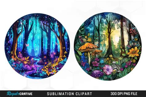 Watercolor Mystical Forest Sublimation Graphic By Regulrcrative