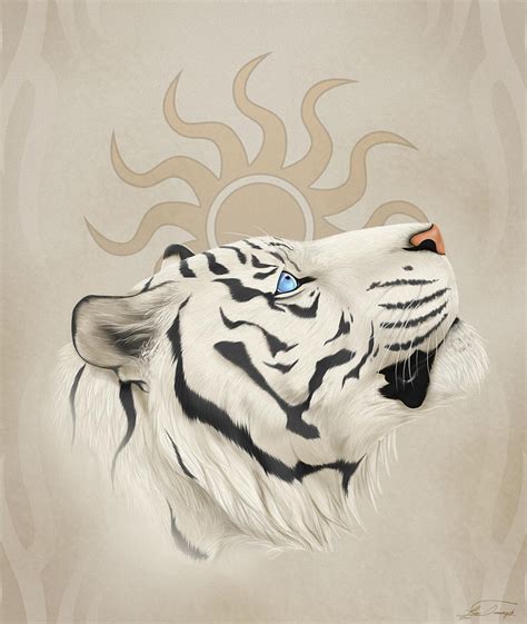 White Tiger Digital Art by Lia Smazik - Fine Art America