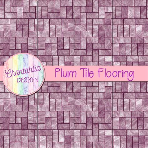 Plum Tile Flooring Digital Papers