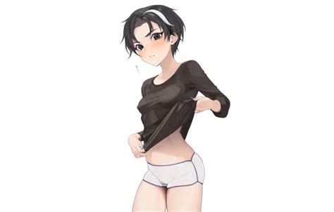Wallpaper Kawaii Girl Sexy Pantsu Panties Anime Short Hair Babe For Mobile And Desktop