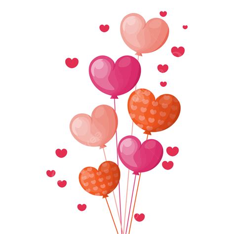 Floating Balloons Vector Png Images Love Floating Balloons With