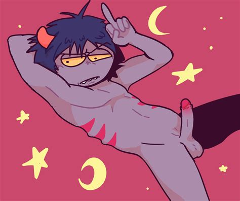 Rule 34 Homestuck Karkat Karkat Vantas Male Focus Male Only Middle Finger Penis Twink 8107643