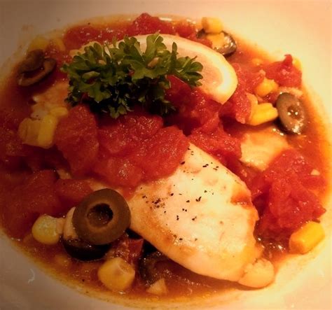Tilapia With Tomatoes Black Olives And Corn Tilapia Connor