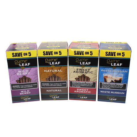 Game Leaf Natural Rolled Leaf Cigars – 8 Count | Basha Imports