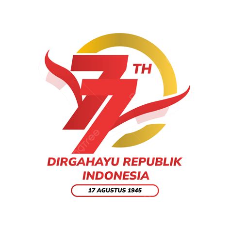 Letras De 77 Th Dirgahayu Republik Indonesia Con Libertad De Bandera Png Dirgahayu Letras