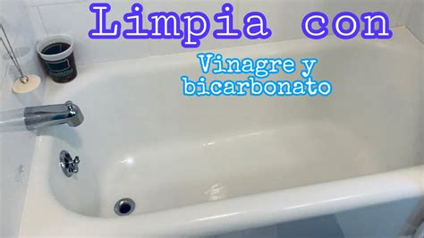 COMO LIMPIAR LA TINA del BAÑO con VINAGRE Y BICARBONATO LIPIANDO LA