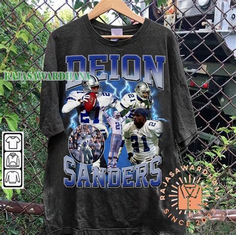 Deion Sanders S Vintage Bootleg Style Football Tshirt Retro Etsy