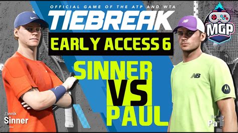 TIEBREAK Update Jannik Sinner VS Tommy Paul MIAMI OPEN Gameplay