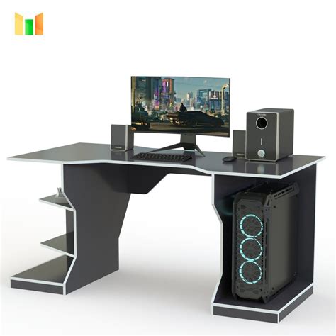Компьютерный стол BestMebel Игровой Грей 9, 120х98х75 см - купить по ...