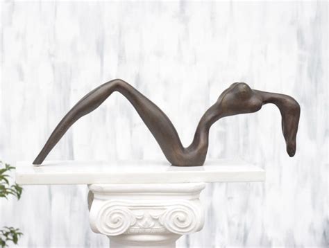 Bridge Naked Woman Sculpture Original Bronze Abstract Etsy