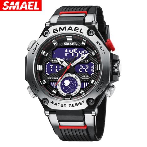 Универсальные электронные часы с двойным дисплеем SMAEL 8069 ...