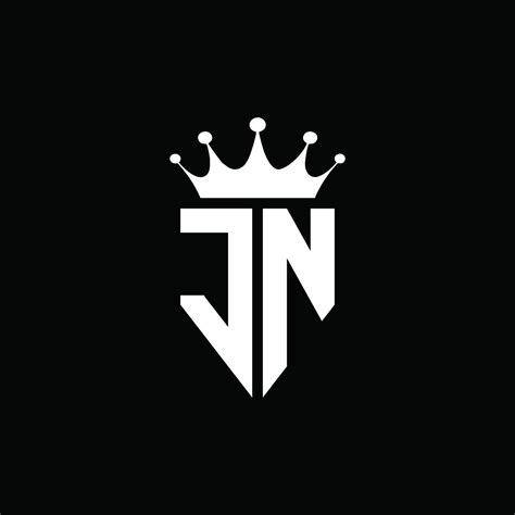 jn-Logo-Monogramm-Emblem-Stil mit Kronenform-Designvorlage 4206472 ...