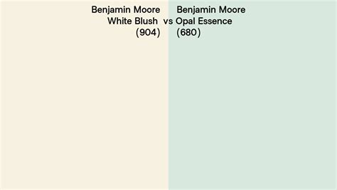 Benjamin Moore White Blush Vs Opal Essence Side By Side Comparison