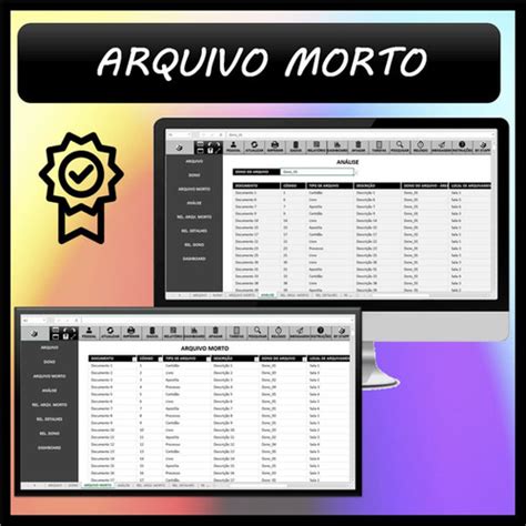 Planilha De Controle De Arquivo Morto Em Excel