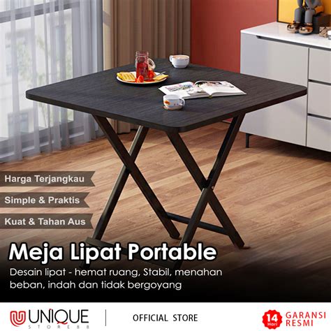 Jual Meja Lipat Persegi Meja Kayu Portable Uk X Cm Meja Makan