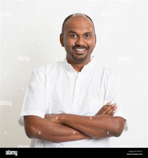 Mature Indian Man Smiling Stock Photo Alamy