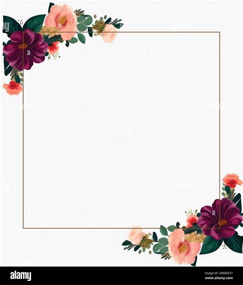 floral frame invitation card design vector Stock Vector Image & Art - Alamy