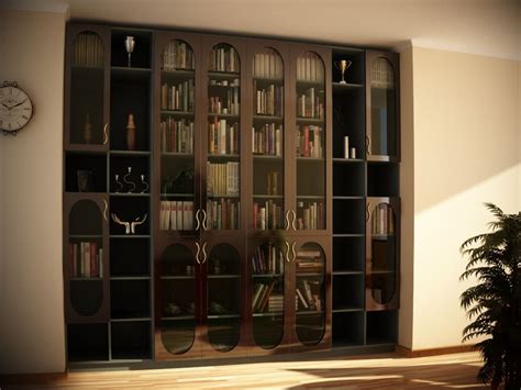 Шкаф книжный: 73 фото