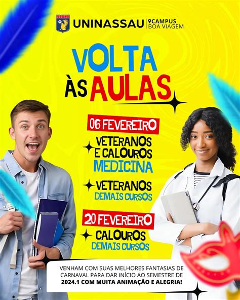 Volta às aulas em clima de Carnaval Participe Blog dos cursos UNINASSAU