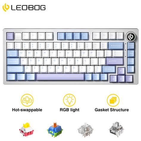 Leobog Hi Keys Wired Mechanical Keyboard Rgb Backlight Hot Swappable Gaming Keyboard
