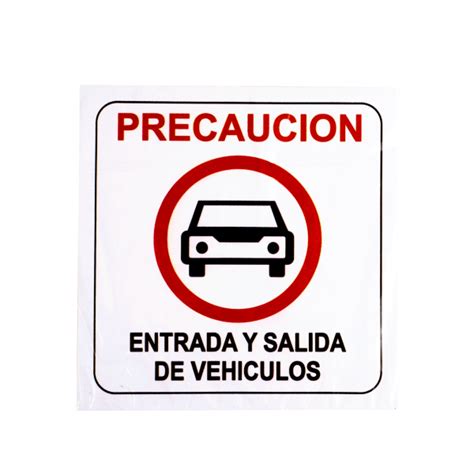 Señalética Precaucion Entrada Y Salida De Vehiculos 194x196 Cm