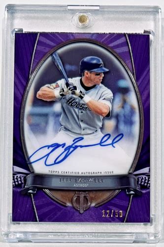 Topps Tribute Jeff Bagwell Autograph Purple Auto Astros Mvp