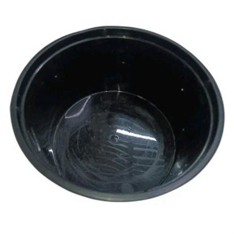 Disposable 500ml Black Round Plastic Food Container At Rs 4 5 Piece In