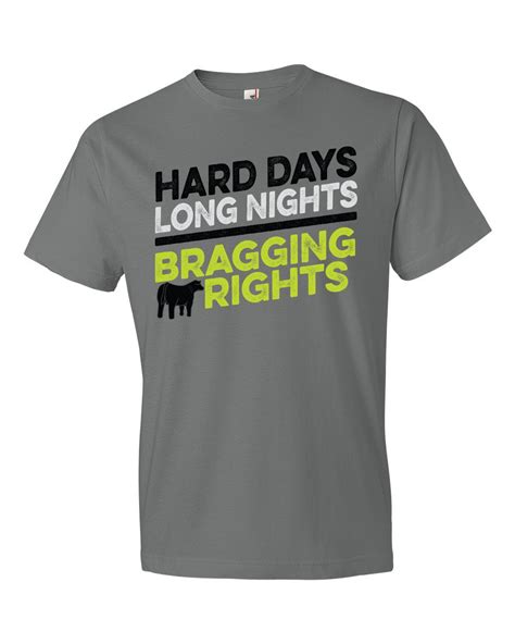 Bragging Rights Tee Pig Shirts Showing Livestock Show Cattle