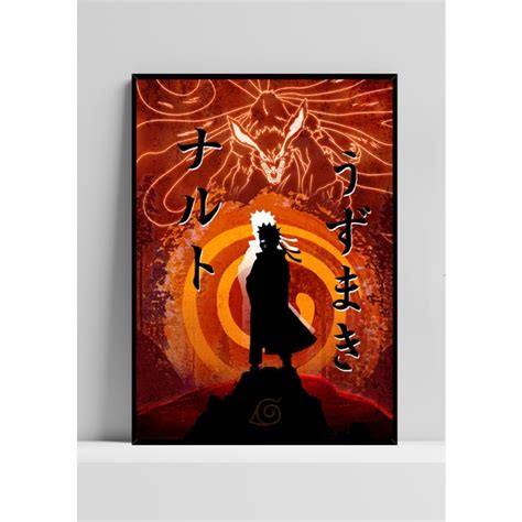 Quadro De Mdf Poster Moldura Anime Mang Naruto Shopee Brasil