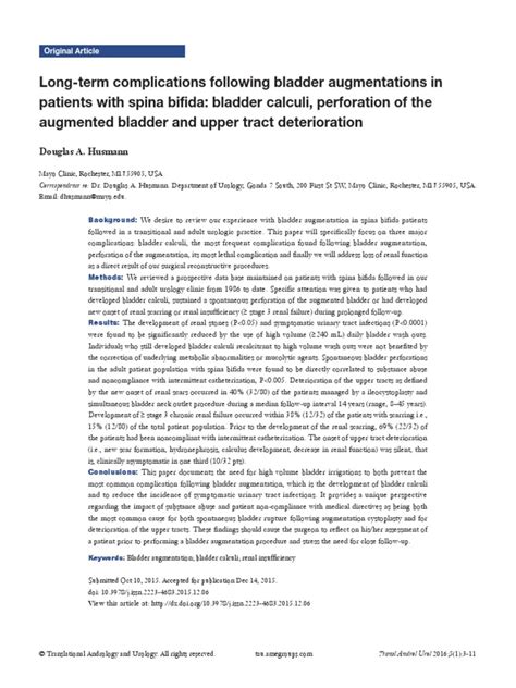 Augmentation Bladder Komplikasi | PDF | Urinary Incontinence | Urinary Tract Infection