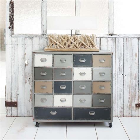 Cabinet de rangement à roulettes gris L 85 cm Odéon Maisons du Monde