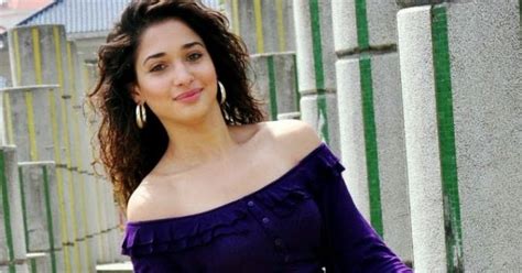 Tamanna Bhatia Hot Navel Show Blue Dress