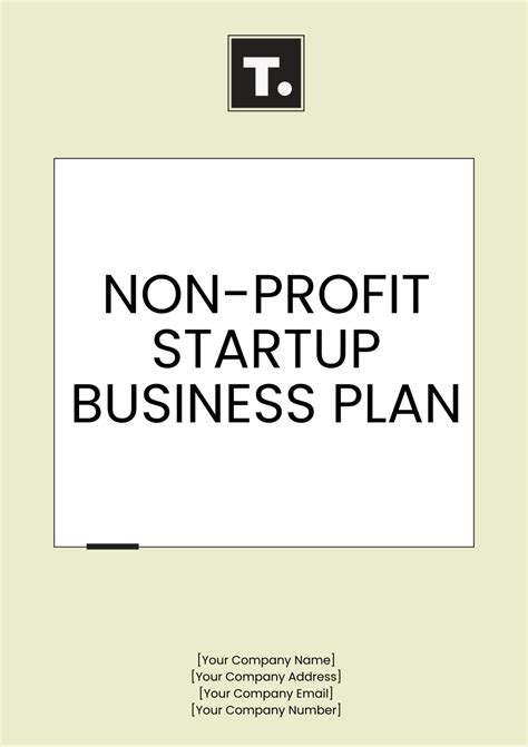 Free Nonprofit Startup Business Plan Template to Edit Online