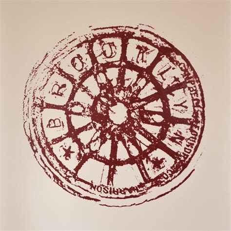 Silkscreen Print Of A Manhole Cover In Forte Green Brooklyn For Sale